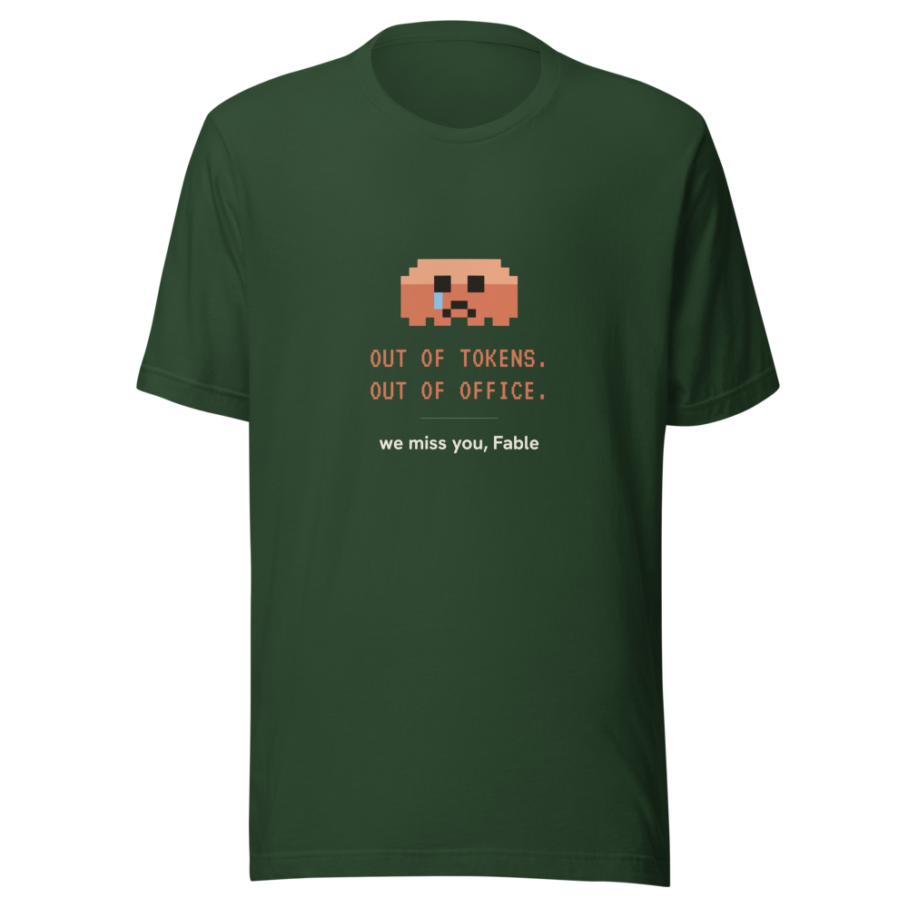 Unisex tee in forest green
